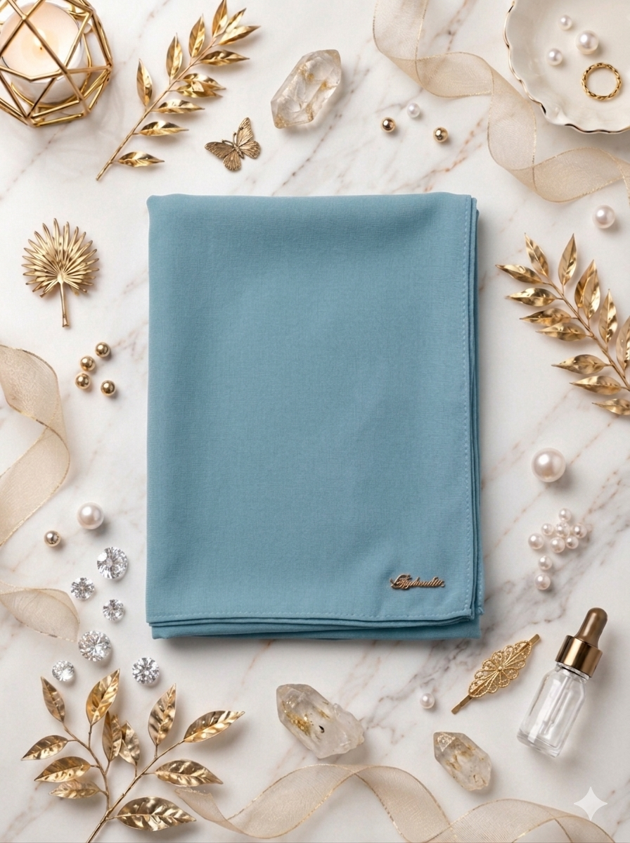 Graceful chiffon shawls with a soft, flowy drape. Light and airy, perfect for everyday wear or special occasions, finished with a subtle logo for a touch of understated elegance.