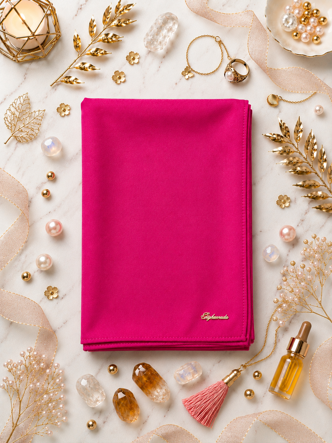 Graceful chiffon shawls with a soft, flowy drape. Light and airy, perfect for everyday wear or special occasions, finished with a subtle logo for a touch of understated elegance.