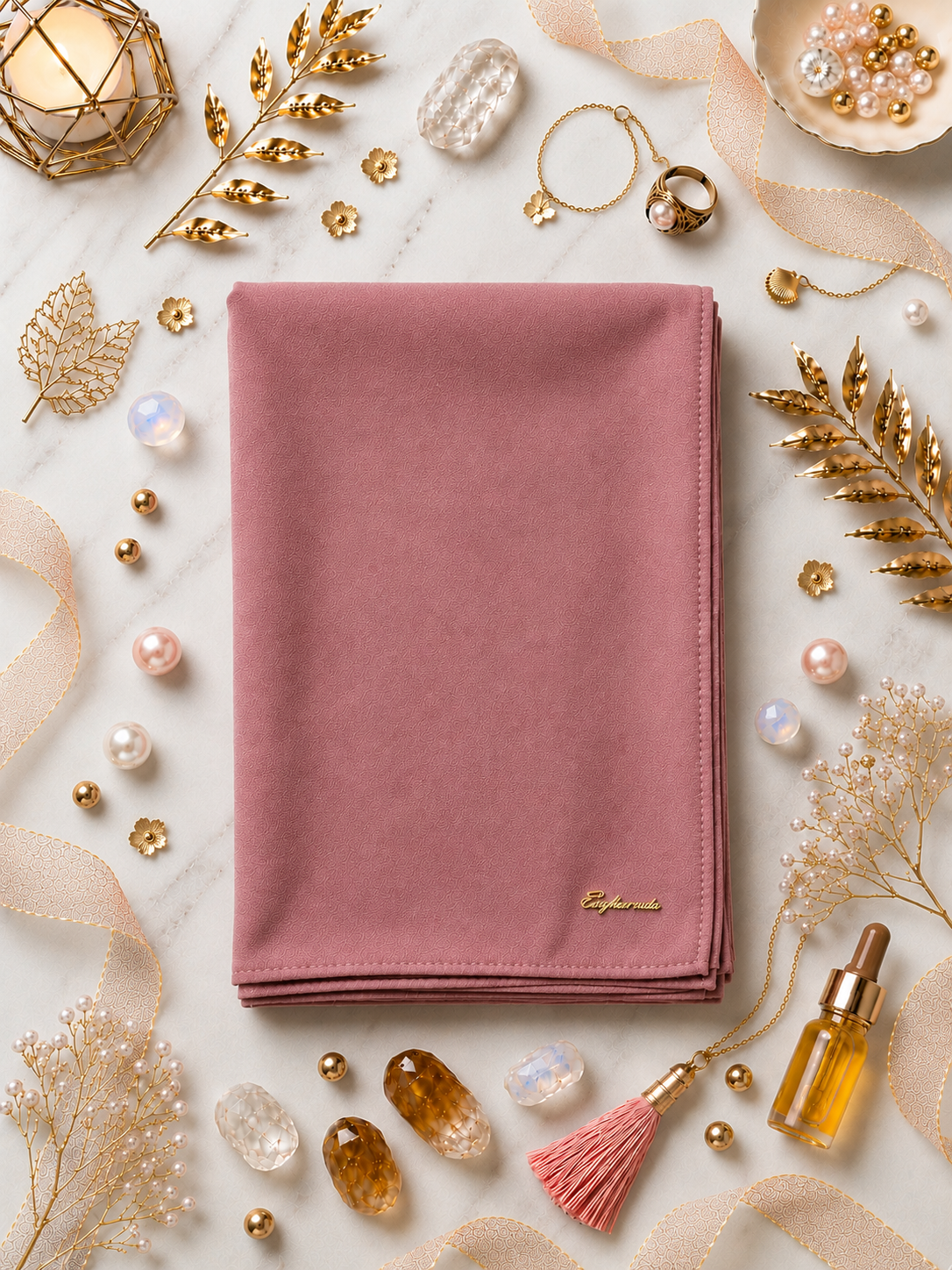 Graceful chiffon shawls with a soft, flowy drape. Light and airy, perfect for everyday wear or special occasions, finished with a subtle logo for a touch of understated elegance.

