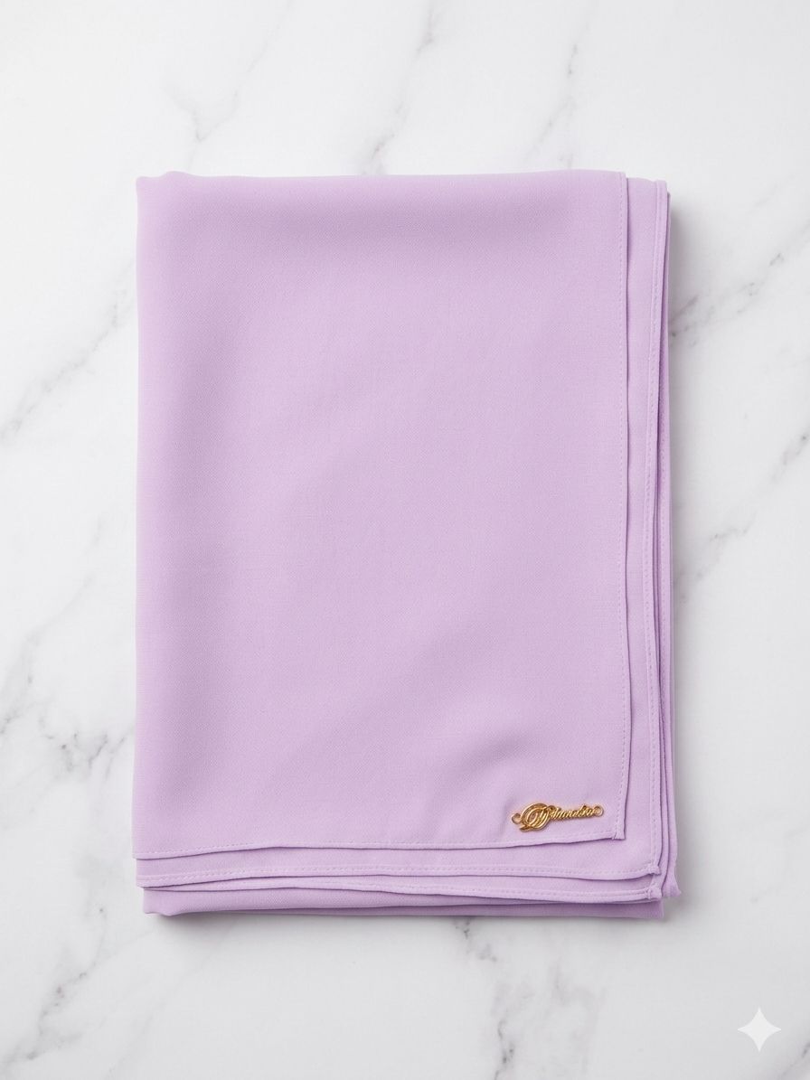 Graceful chiffon shawls with a soft, flowy drape. Light and airy, perfect for everyday wear or special occasions, finished with a subtle logo for a touch of understated elegance.
