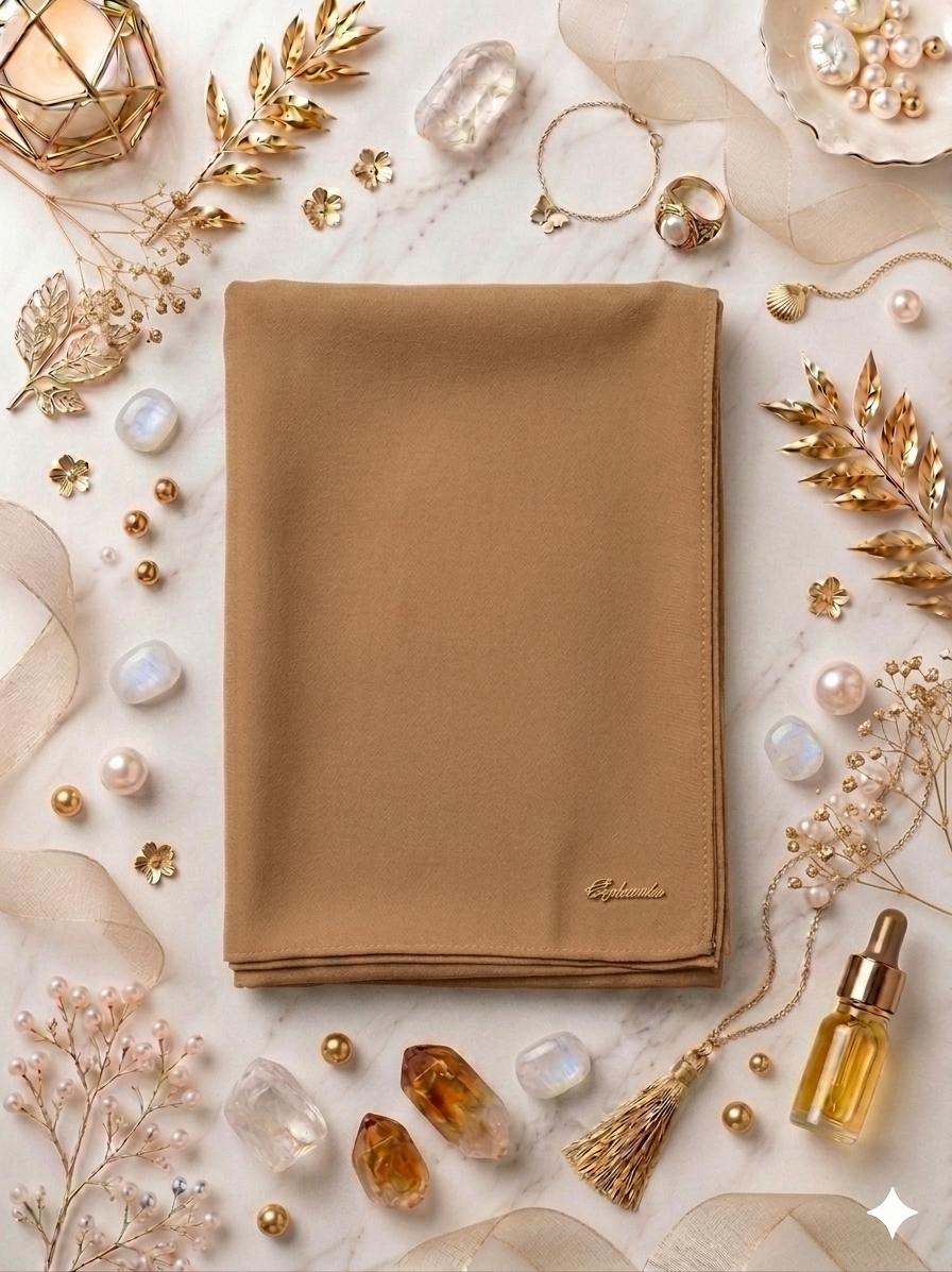A graceful colour shawl crafted from lightweight chiffon, designed to drape effortlessly with a soft, flowing silhouette. The delicate fabric offers an airy feel and subtle elegance, making it perfect for both everyday wear and special occasions. Finished with a demure logo subtly placed at the corner, this shawl adds a refined touch of understated luxury without overpowering the design.