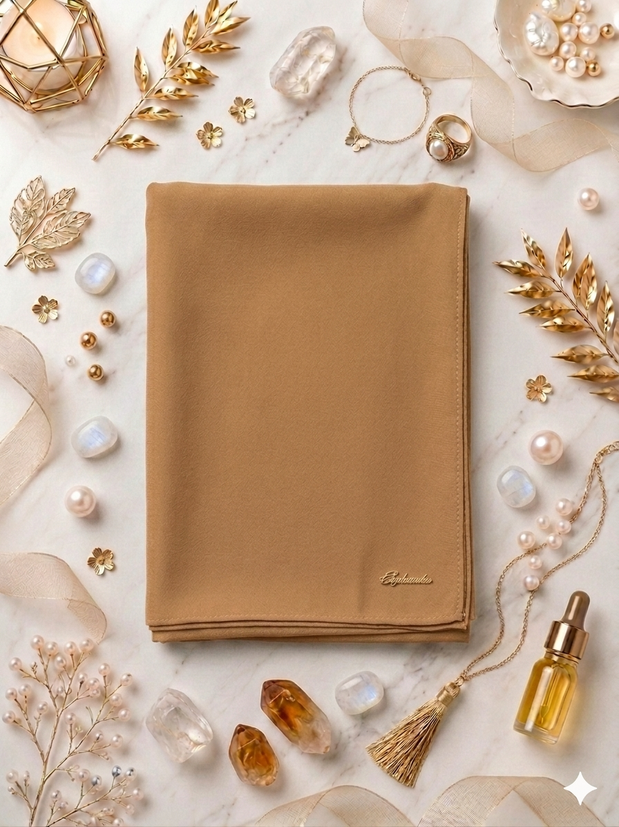 A graceful colour shawl crafted from lightweight chiffon, designed to drape effortlessly with a soft, flowing silhouette. The delicate fabric offers an airy feel and subtle elegance, making it perfect for both everyday wear and special occasions. Finished with a demure logo subtly placed at the corner, this shawl adds a refined touch of understated luxury without overpowering the design.