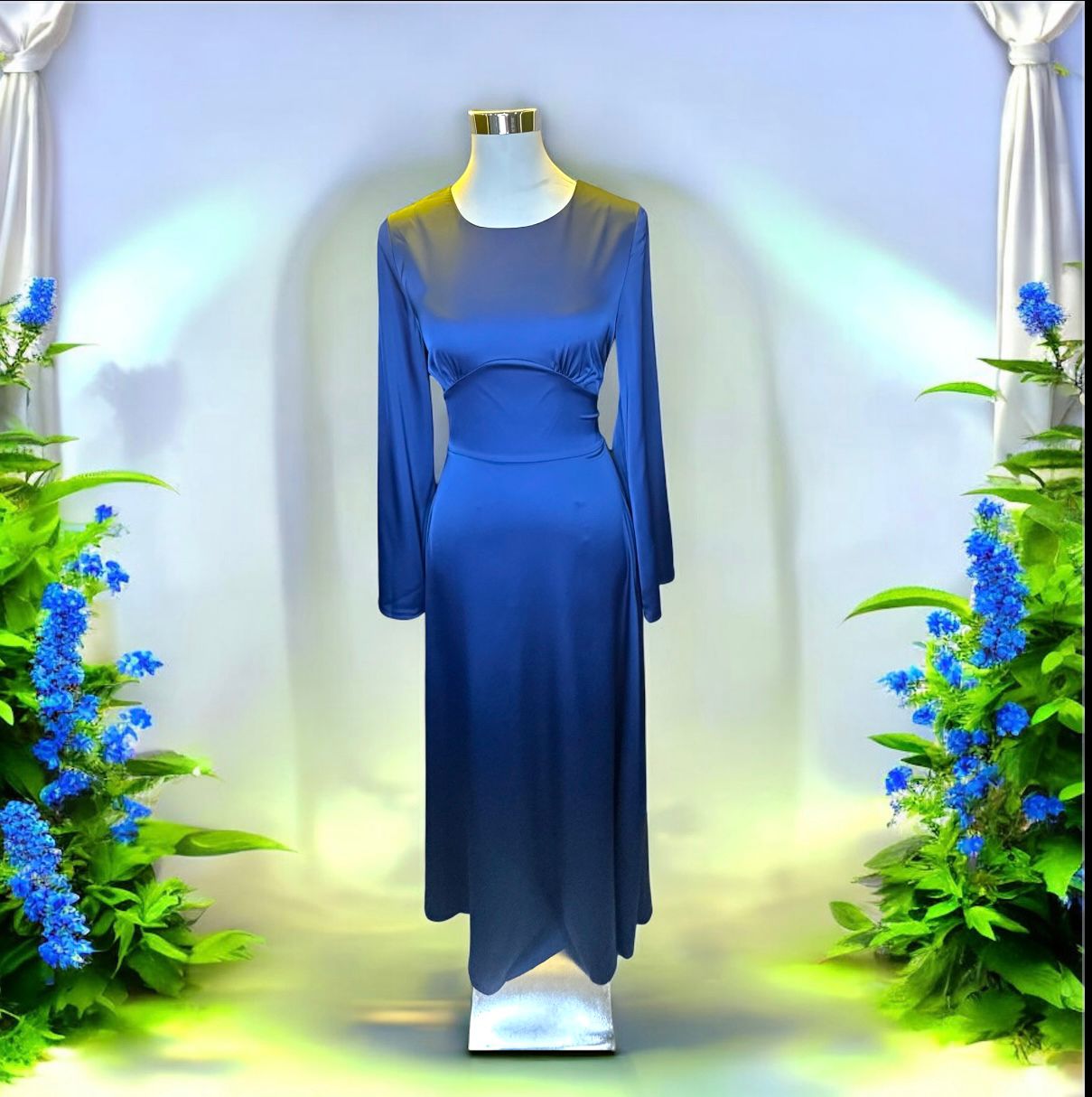 Liyana Minimalist Dress, A sleek, body-contouring dress designed to flatter every curve. Crafted with a smooth, elegant finish, this piece features a corset-style lace-up detail at the back, allowing adjustable shaping for a snatched waist and perfect fit. Long sleeves and a graceful silhouette make it effortlessly refined—where structure meets femininity