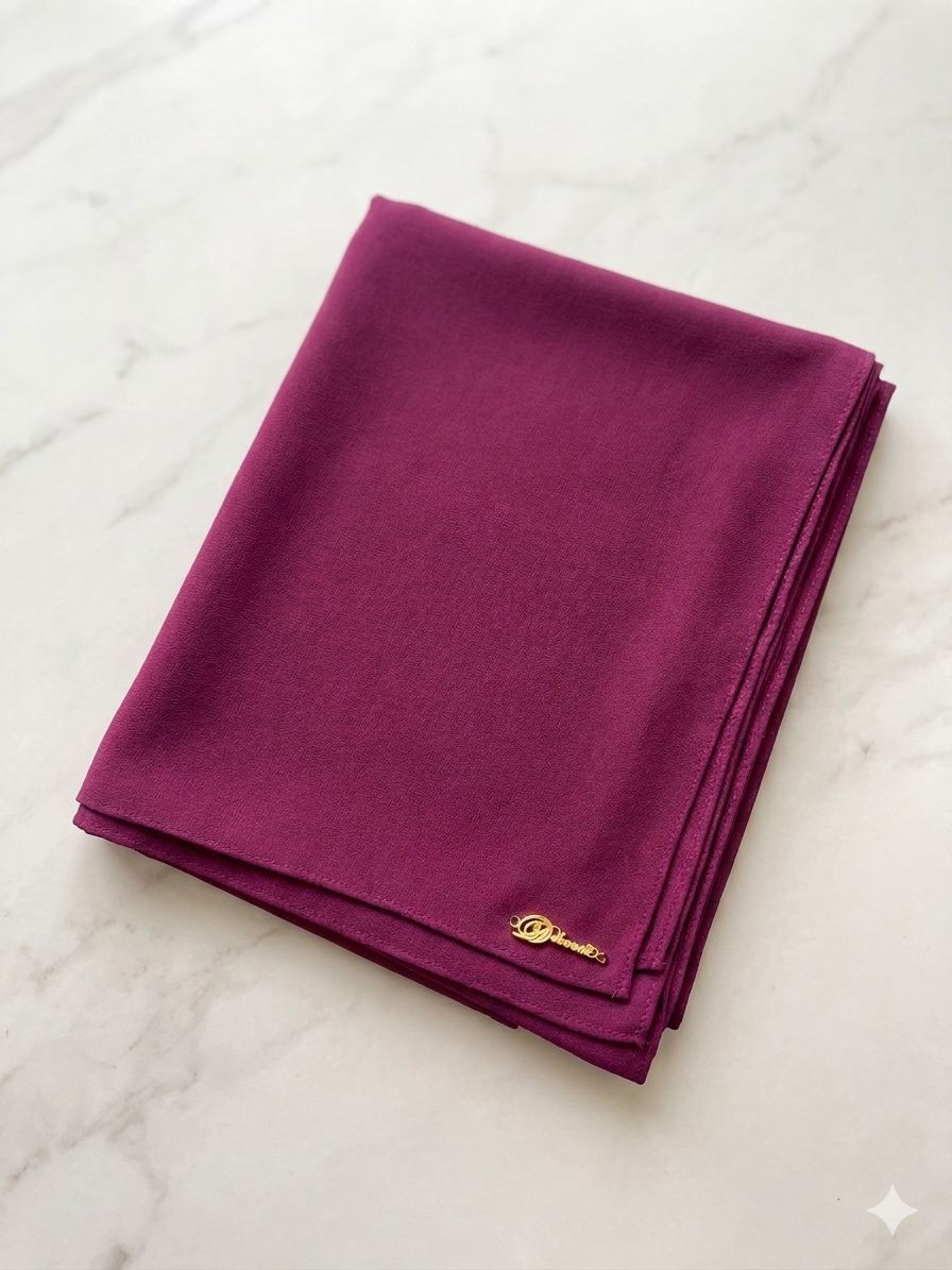 Graceful chiffon shawls with a soft, flowy drape. Light and airy, perfect for everyday wear or special occasions, finished with a subtle logo for a touch of understated elegance.
