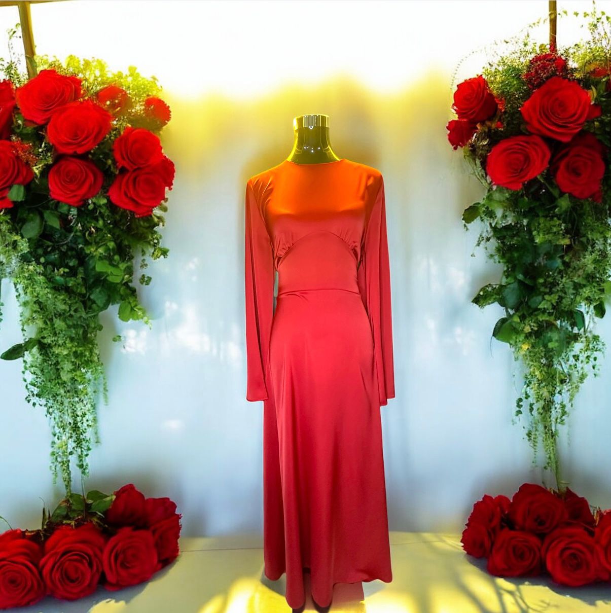 Liyana Minimalist Dress, A sleek, body-contouring dress designed to flatter every curve. Crafted with a smooth, elegant finish, this piece features a corset-style lace-up detail at the back, allowing adjustable shaping for a snatched waist and perfect fit. Long sleeves and a graceful silhouette make it effortlessly refined—where structure meets femininity