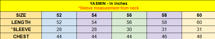 Yasmin Measurement